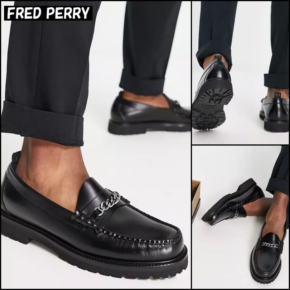 FRED PERRY】GH Bass レザー チェーン ローファー ♪ (FRED PERRY