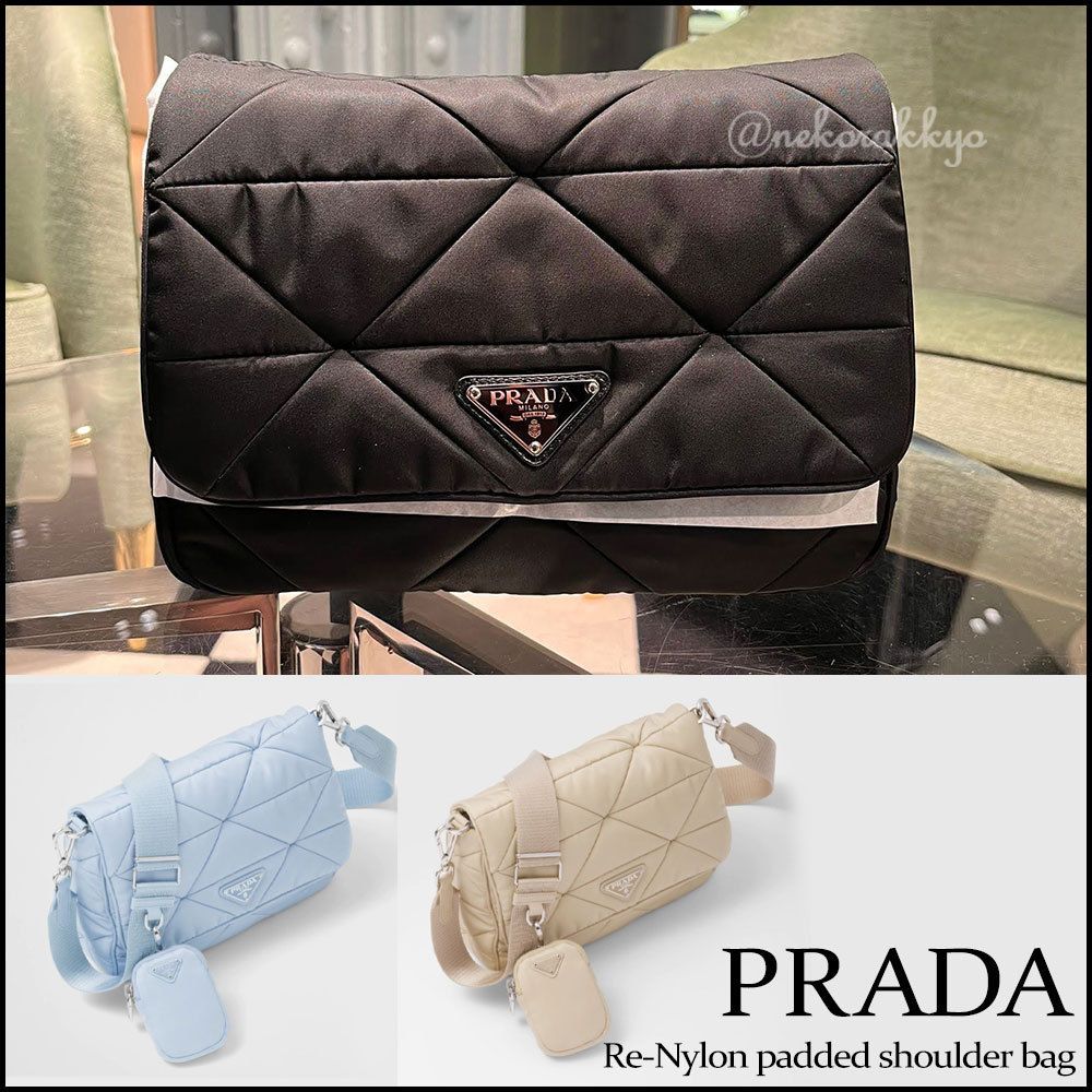 PRADA＊Re-Nylon padded shoulder bag キルティングバッグ＊送込