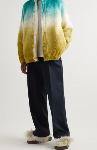 sacai フェイク シアリング ライニング フェイクファー サンダル