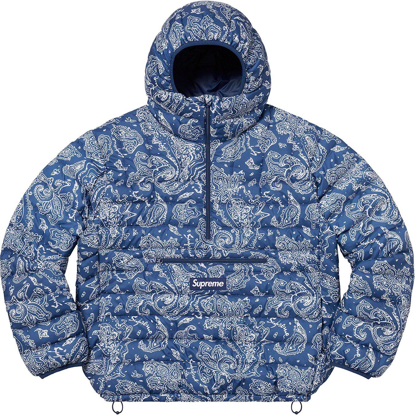 22AW Week6 Supreme Micro Down Half Zip Hooded Pullover (Supreme