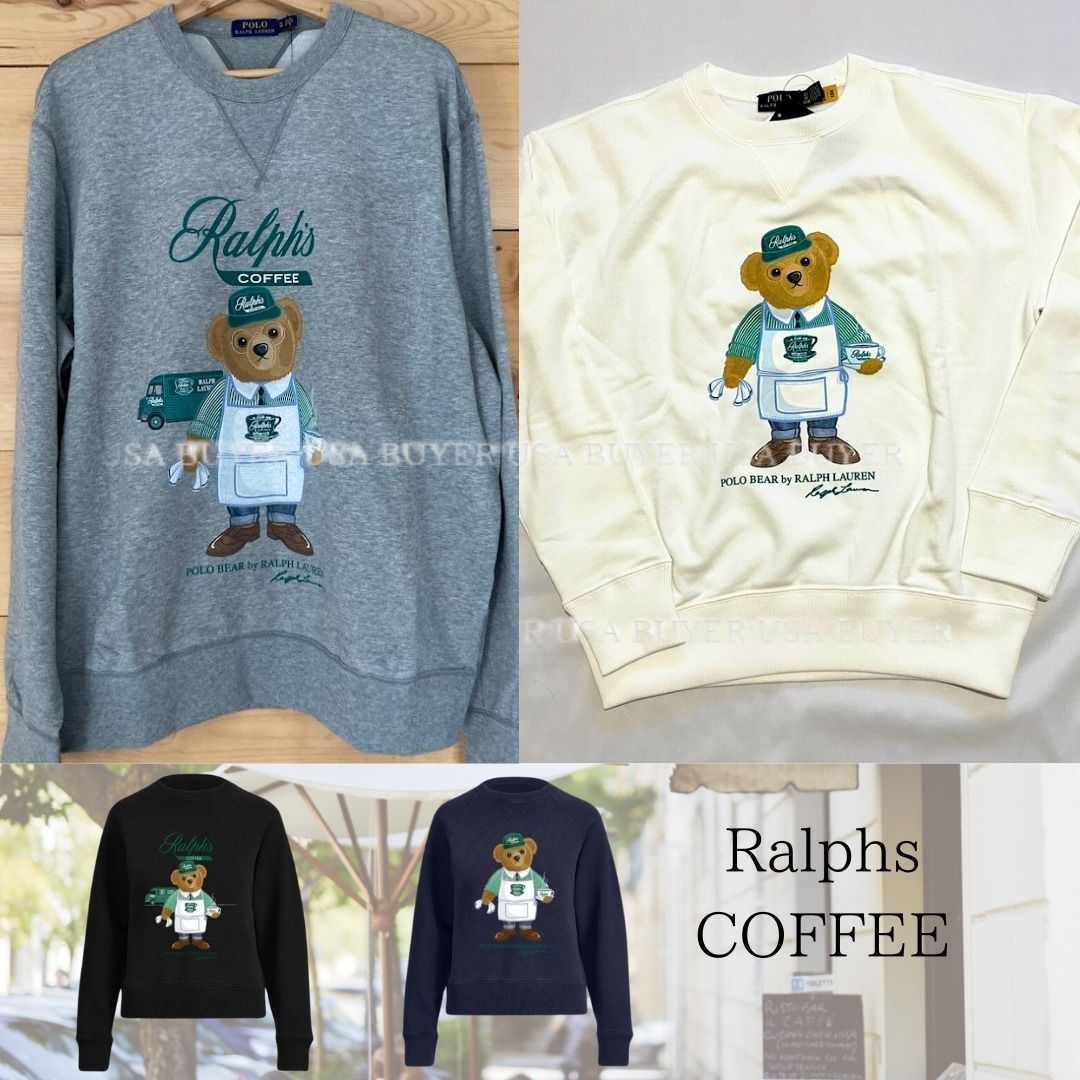 希少☆ポロベア カフェ【Ralph Lauren】Women's クルーネック (Ralph