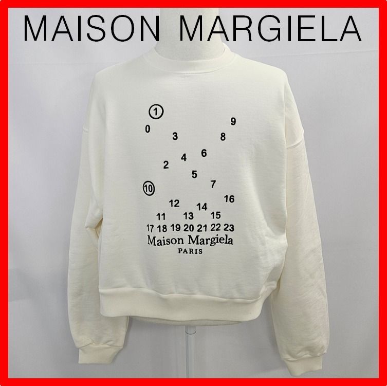 ☆【MAISON MARGIELA】☆(W) Scattered Logo Sweatshirt White