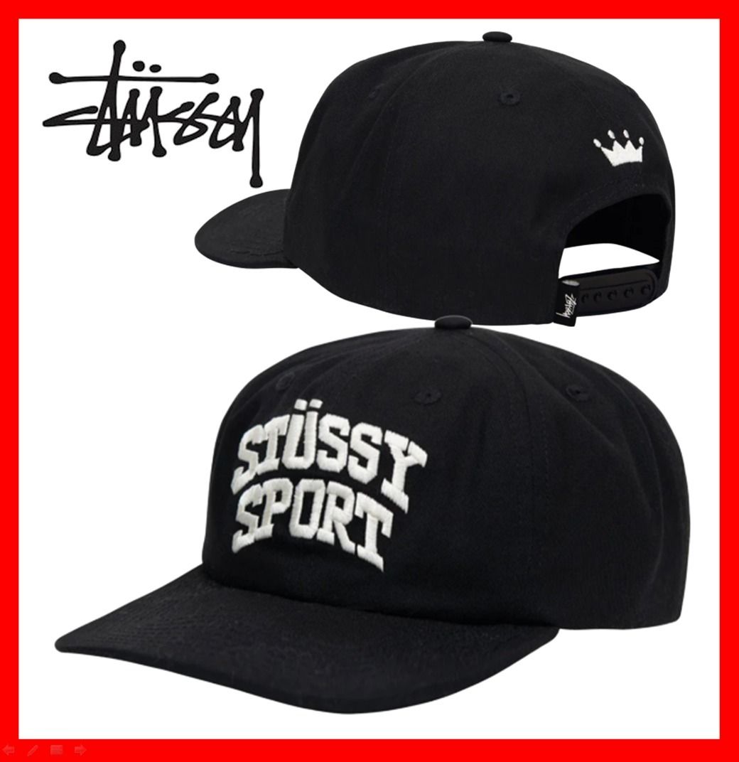 ☆人気☆【STUSSY】☆Stussy Sport Ca.p Black☆キャップ☆ (STUSSY