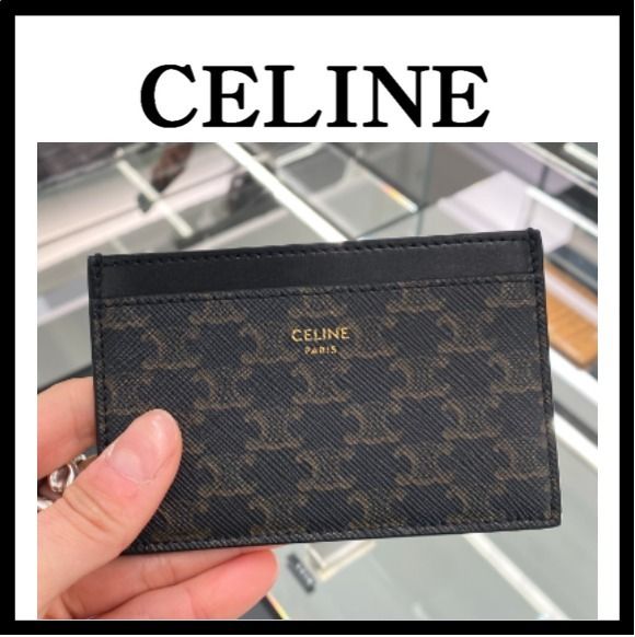 関税込☆CELINE☆カードホルダー トリオンフキャンバス ブラック