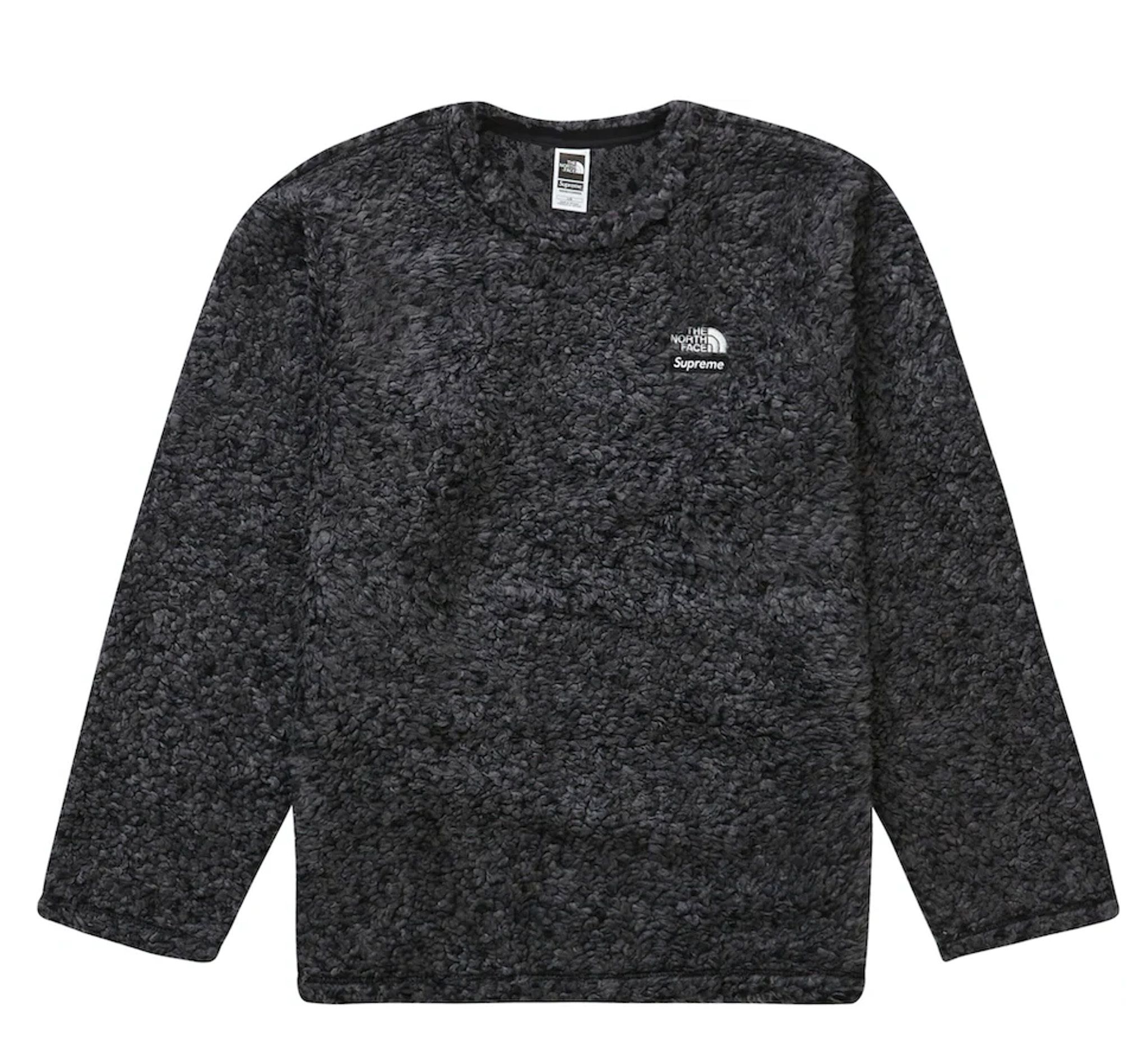 Supreme × The North Face / High Pile Fleece L/S Top Black (Supreme