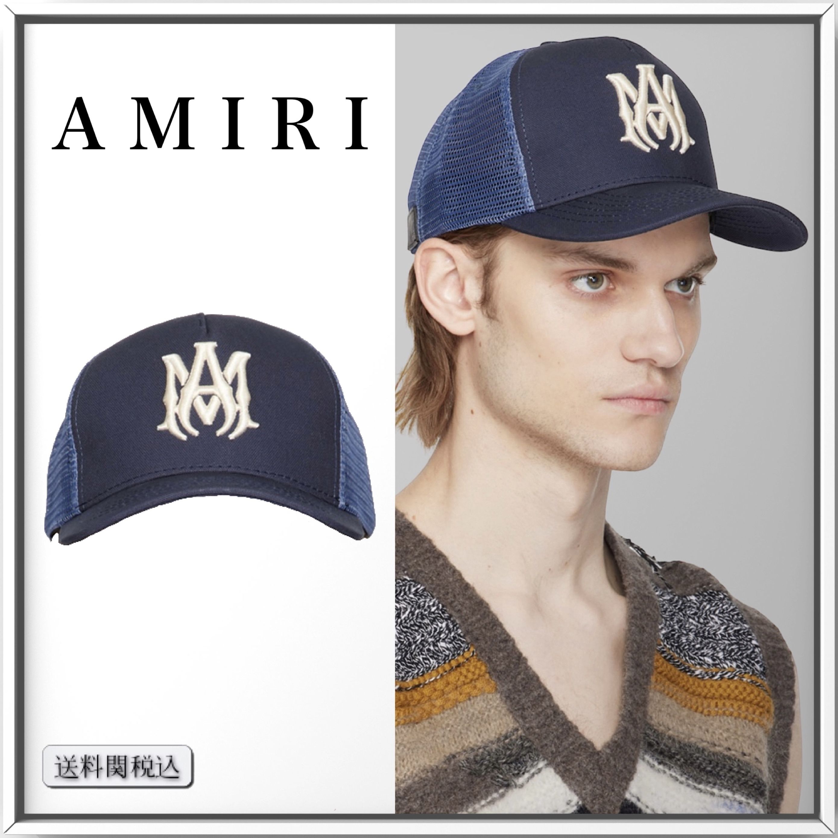 AMIRI ロゴ エンブロイダリー コットン&メッシュ キャップ 人気 (AMIRI
