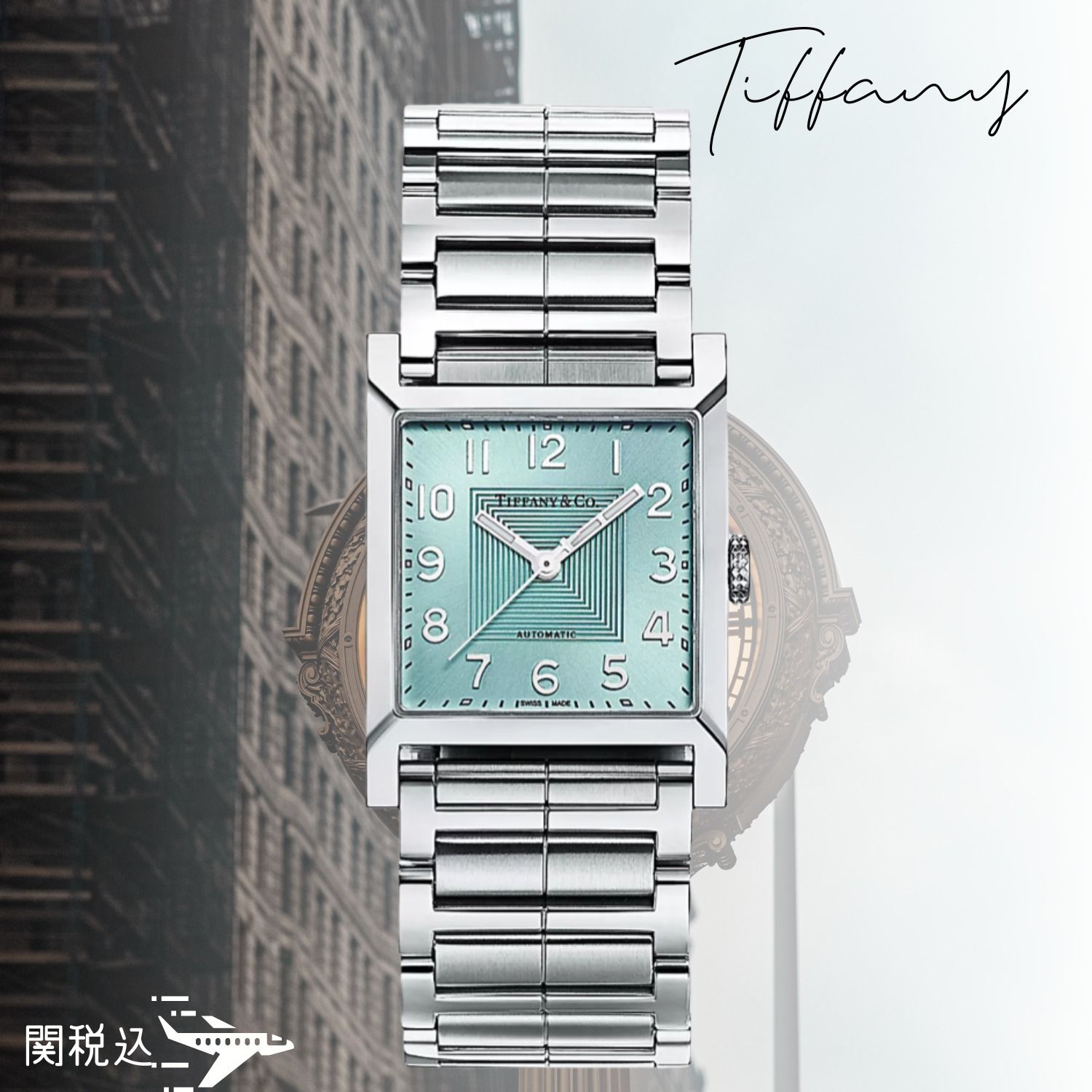 TIFFANY ティファニー メイカーズ 27mm スクエア Watch ウォッチ