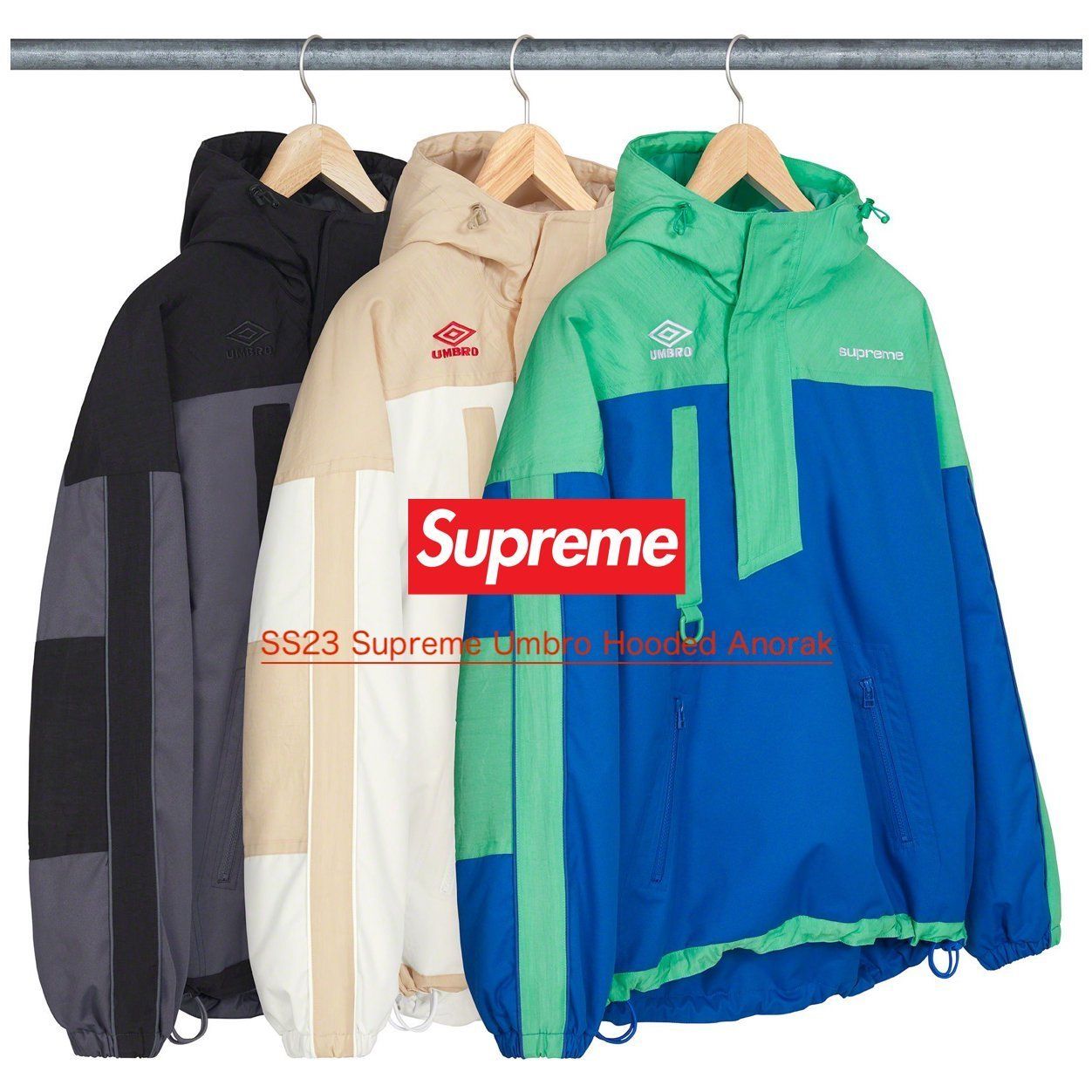 SS23 Supreme Umbro Hooded Anorak - アンブロ アノラック (Supreme