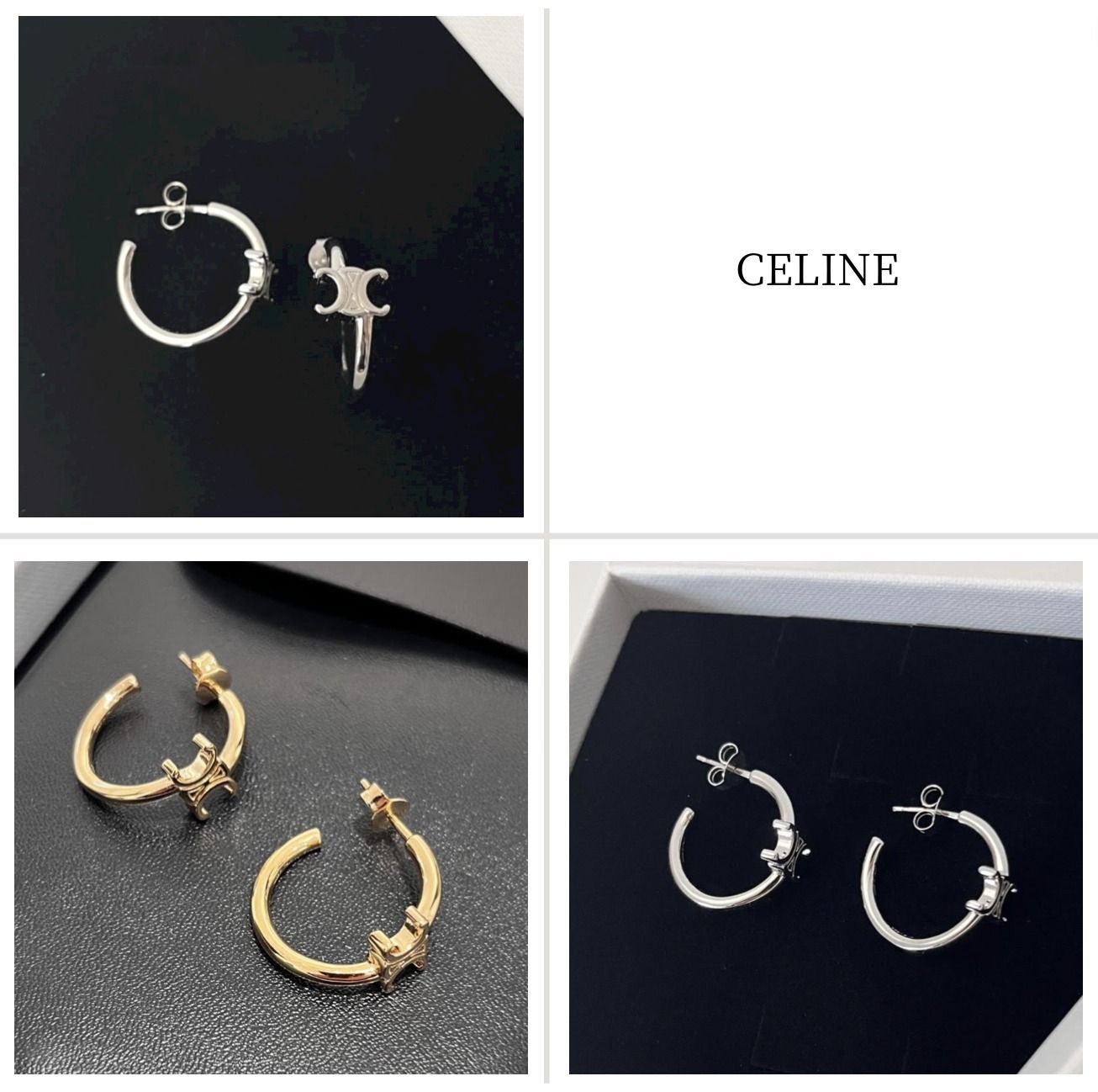 CELINE ☆ アシンメトリックフープ ピアス (CELINE/ピアス) 460RD6BRA