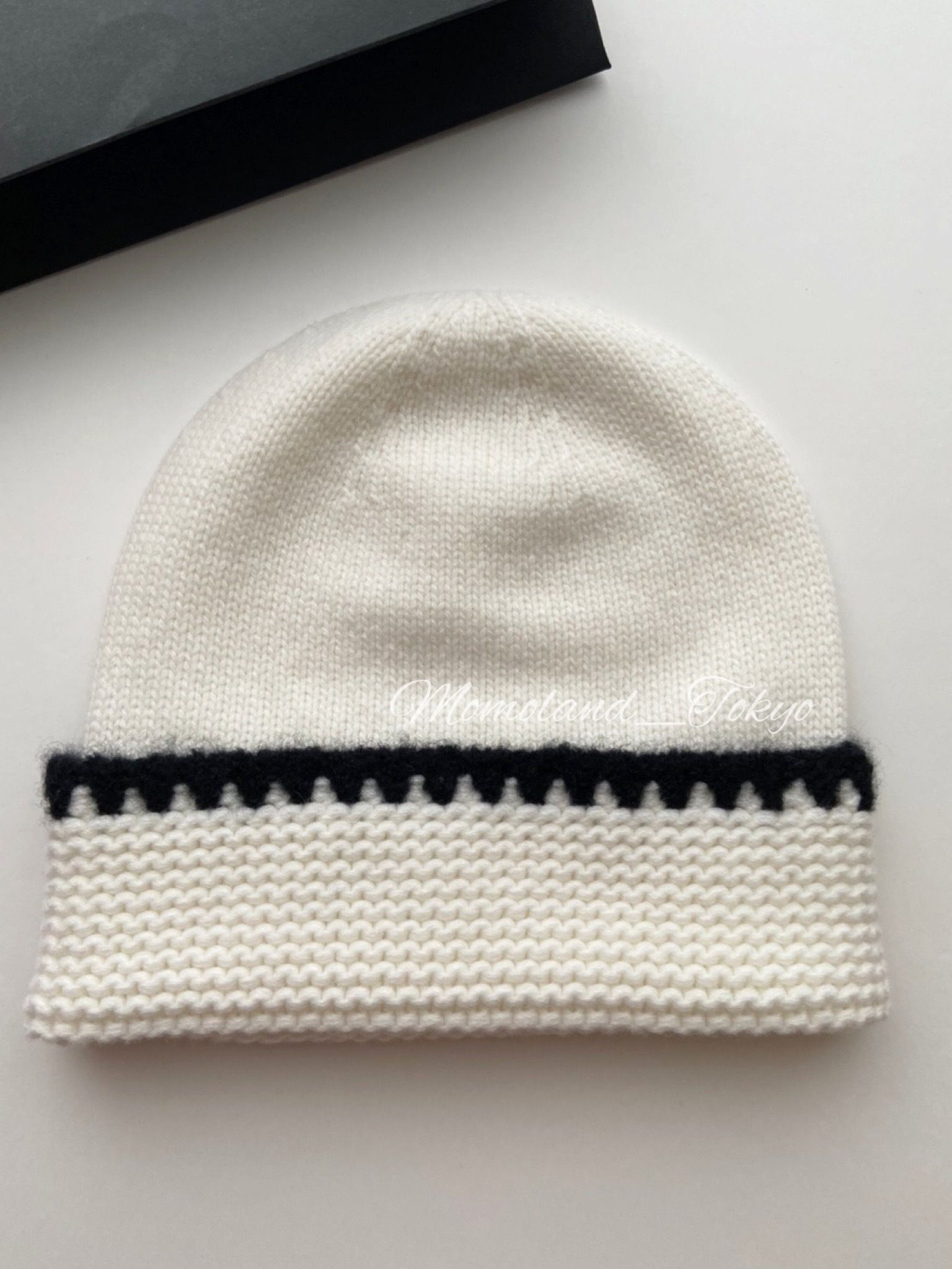 国内発送☆シャネル ニット帽 ニットキャップ CCマーク ホワイト