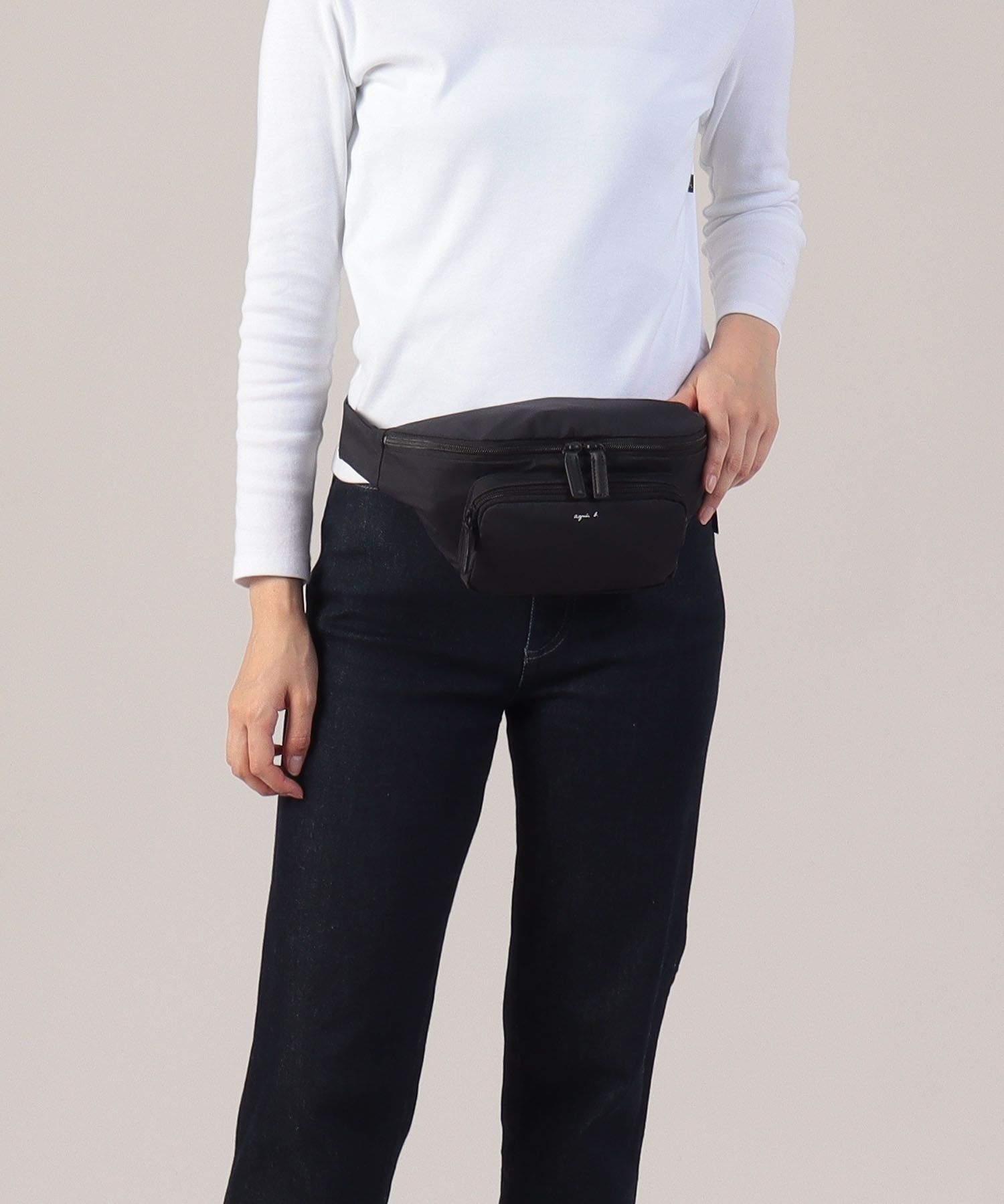 アニエスベー】とっても便利！ナイロン ウエストポーチ (Agnes b