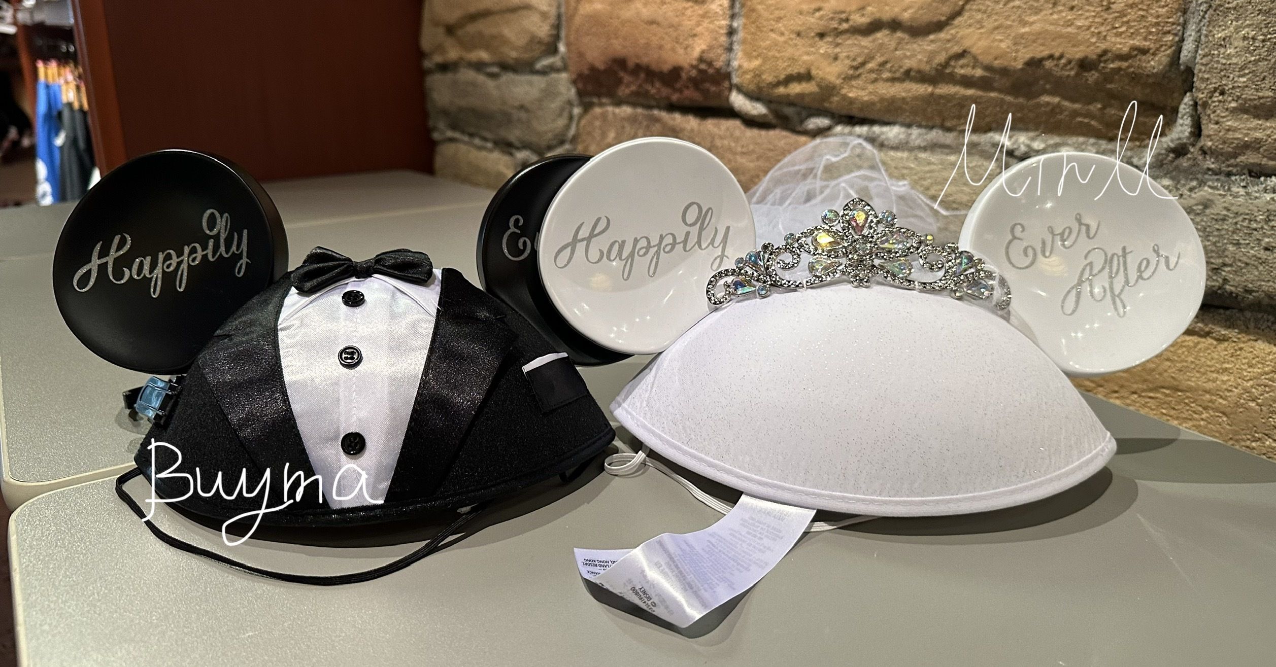 Disney】US Disney ウェディング 結婚式 イヤーハットセット (Disney