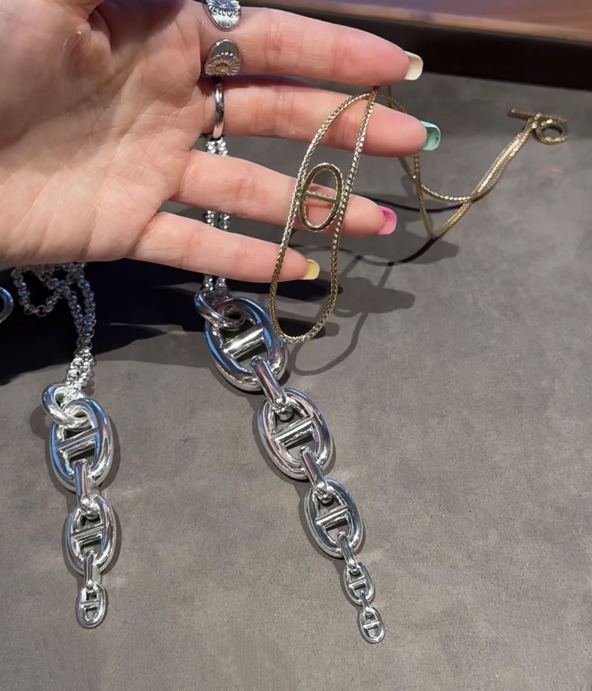 上品な逸品♪】HERMES☆ペンダント シェーヌダンクル ダナエ (HERMES