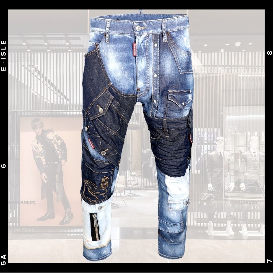 希少【Dsquared2】フランケン コンバット デニムパンツ (D SQUARED2