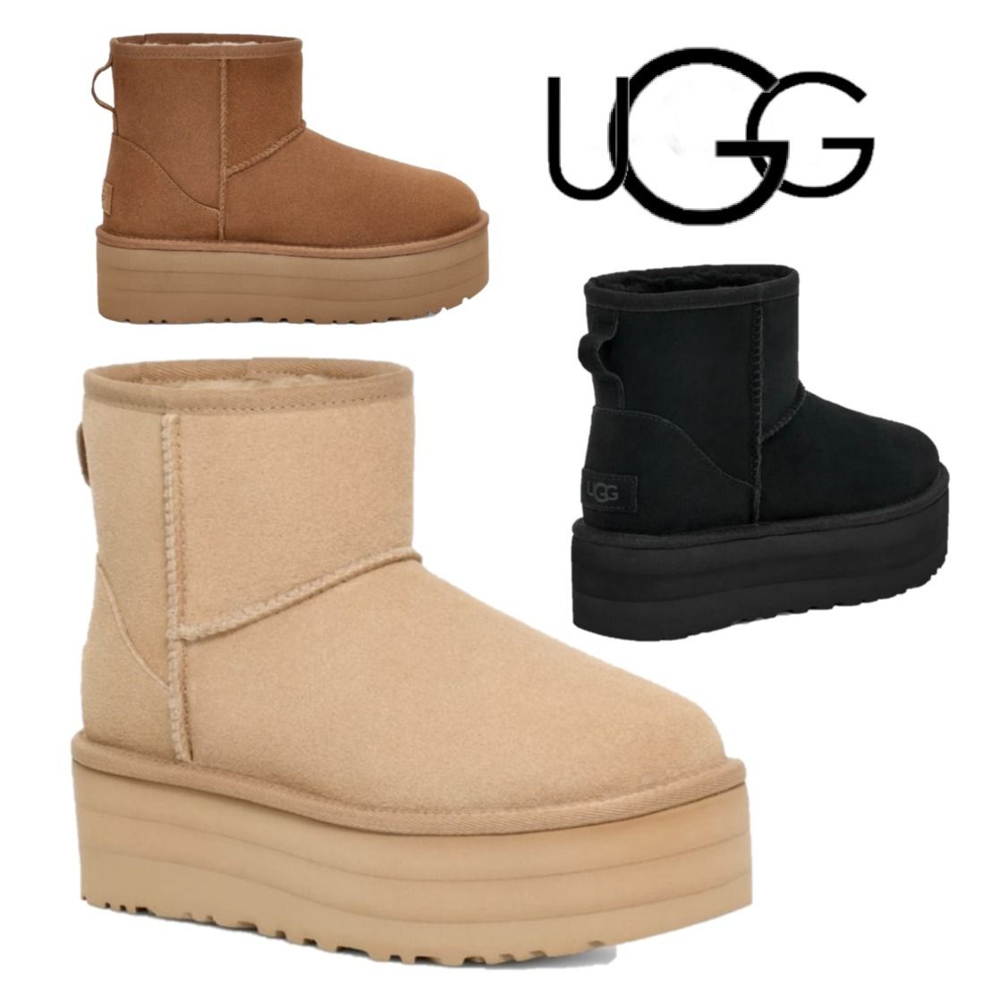 ふわふわ ショートブーツ UGG Classic Mini Platform 日本未発売 (UGG