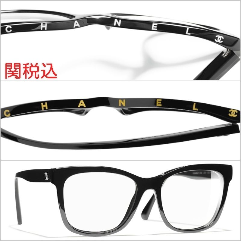 New! CHANEL 3392 ロゴ スクエア フレーム 送料無料 関税込 (CHANEL