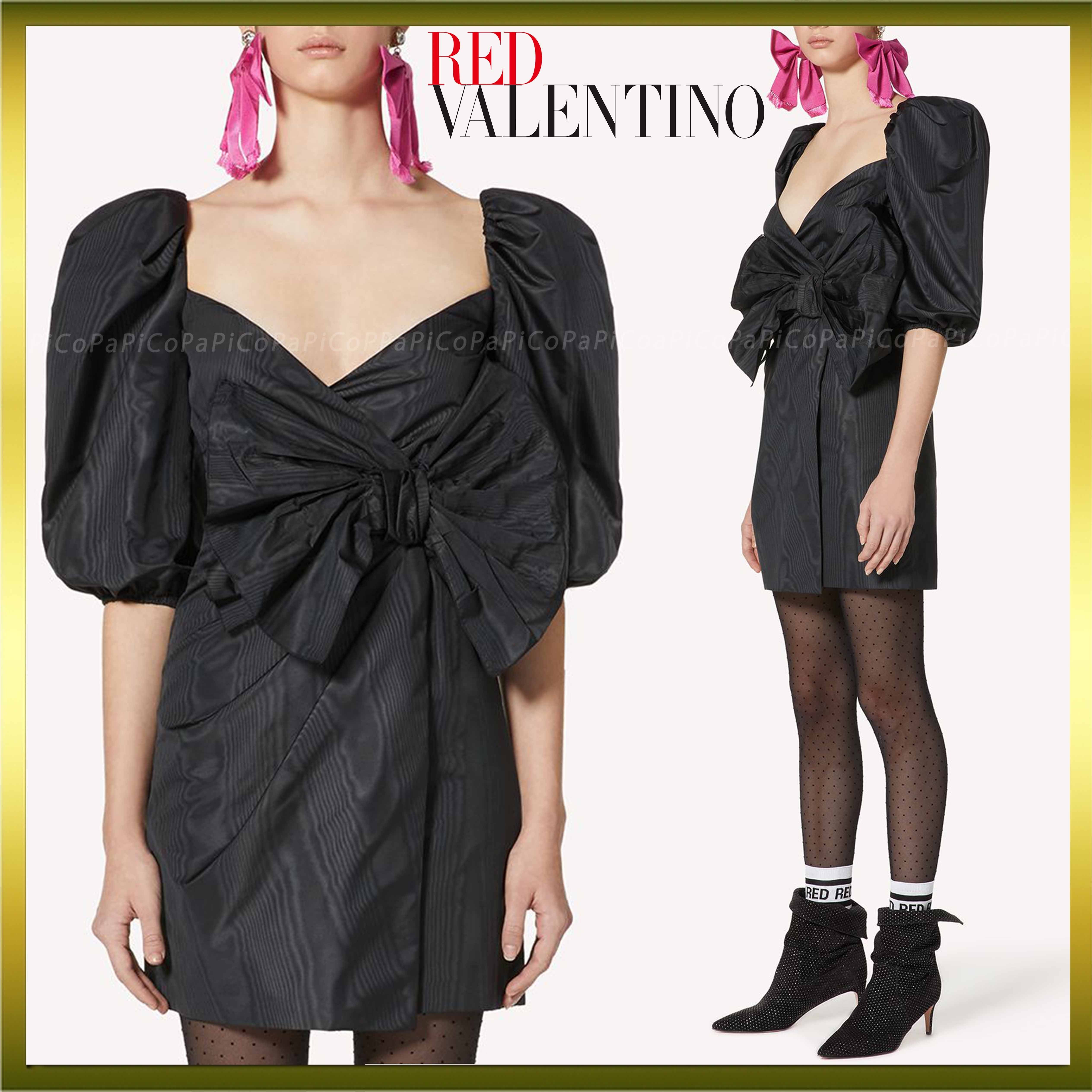 VIP価格/関税送料込】RED VALENTINO リボンディテール ドレス (RED