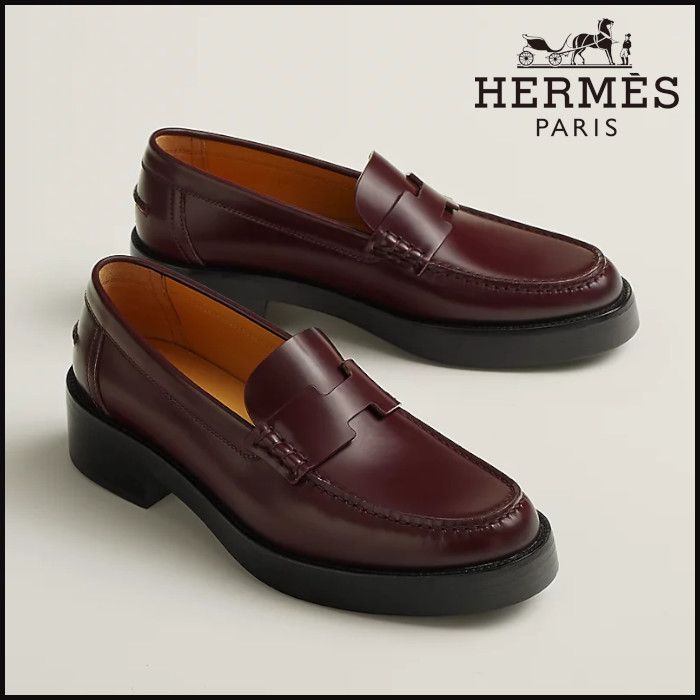 □快適な履き心地【 HERMES 】モカシンアワー (HERMES/ローファー