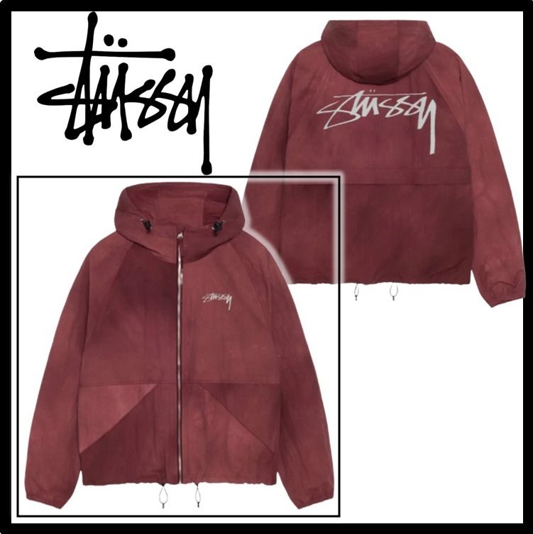 ☆送料・関税込☆Stussy☆Wave Dye Beach Shell Jacket☆Maroon