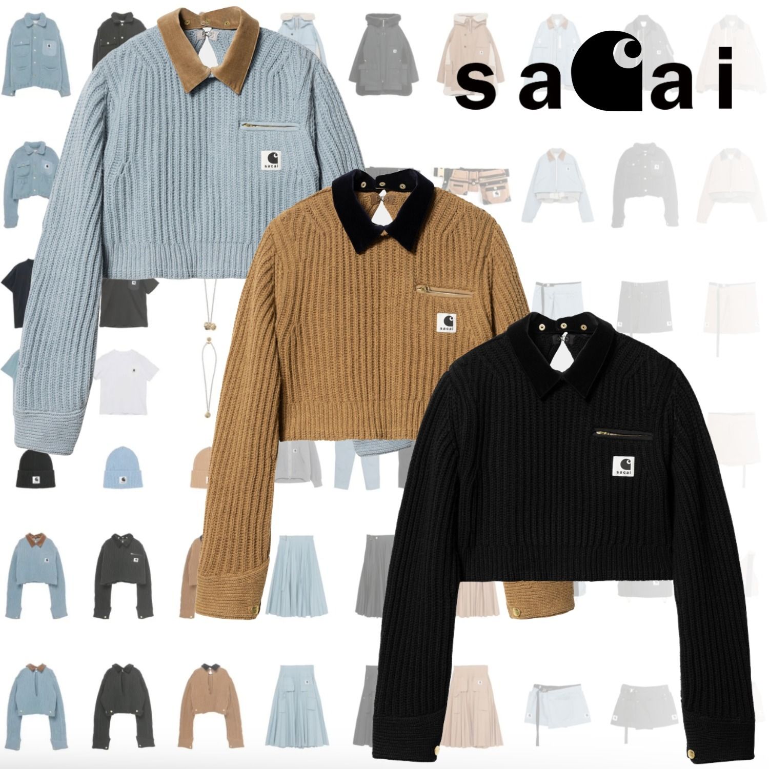 SACAI Carhartt WIP サカイ カーハート Detroit ニットセーター (sacai