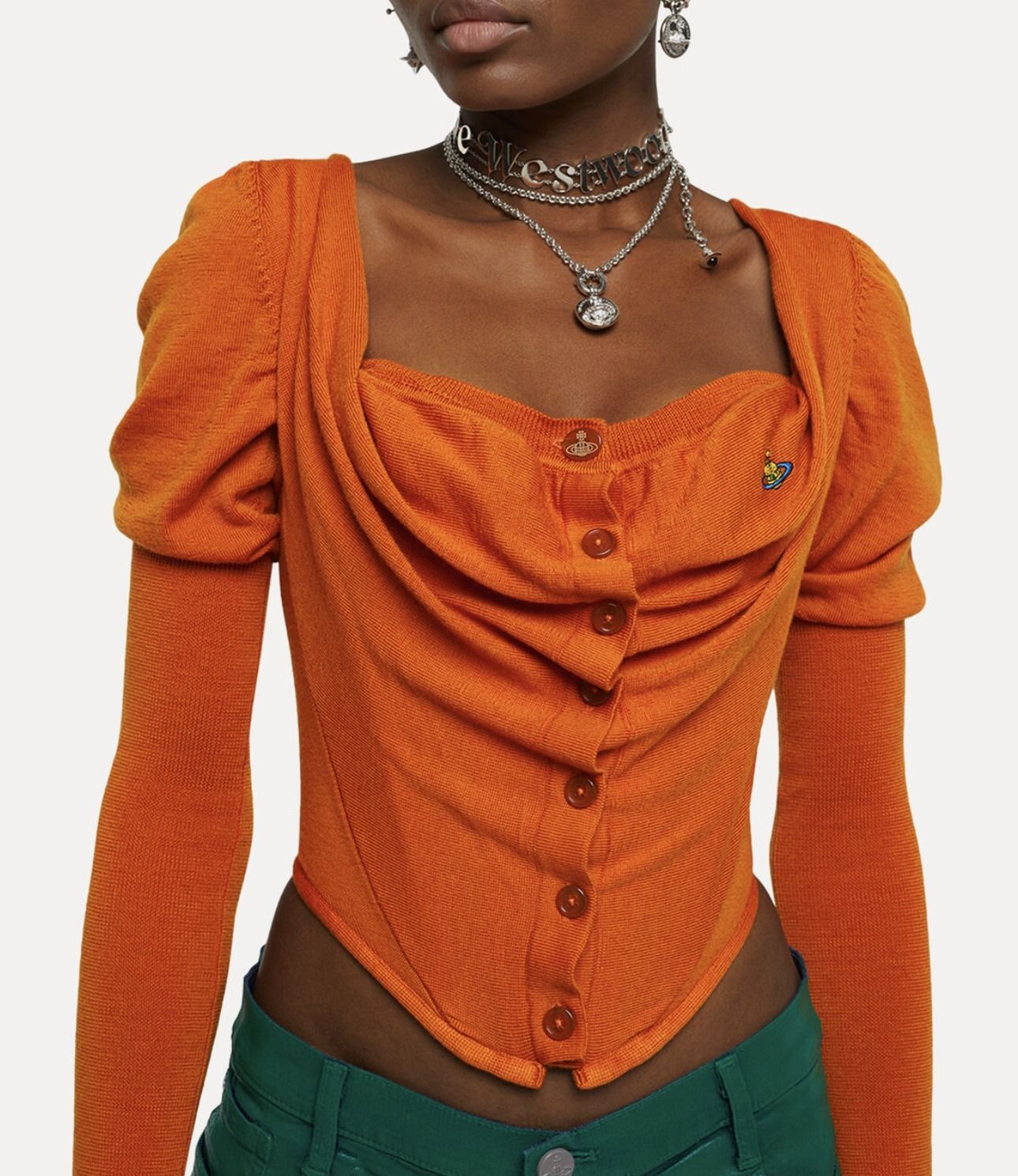 ☆vivienne westwood☆BEA 長袖 ロゴ コルセット&カーディガン