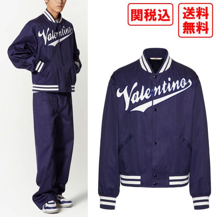 関税・送料込 VALENTINO EMBROIDERED LOGO BOMBER ジャケット