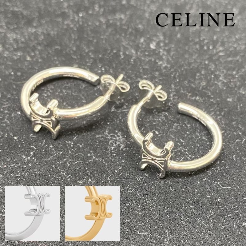 ギフトにも*セリーヌ*トリオンフアシンメトリックフープピアス (CELINE