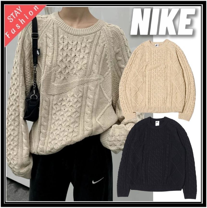 ☆おしゃれかわいい NIKE スウッシュケーブルニットセーター (Nike