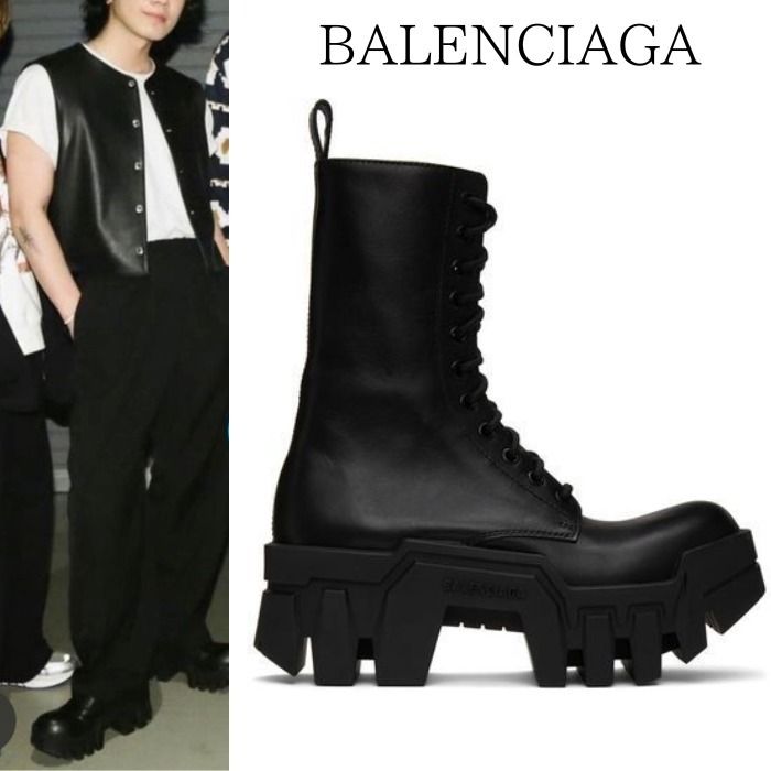 登坂広臣愛用【BALENCIAGA】レースアップ ブルドーザー ブーツ