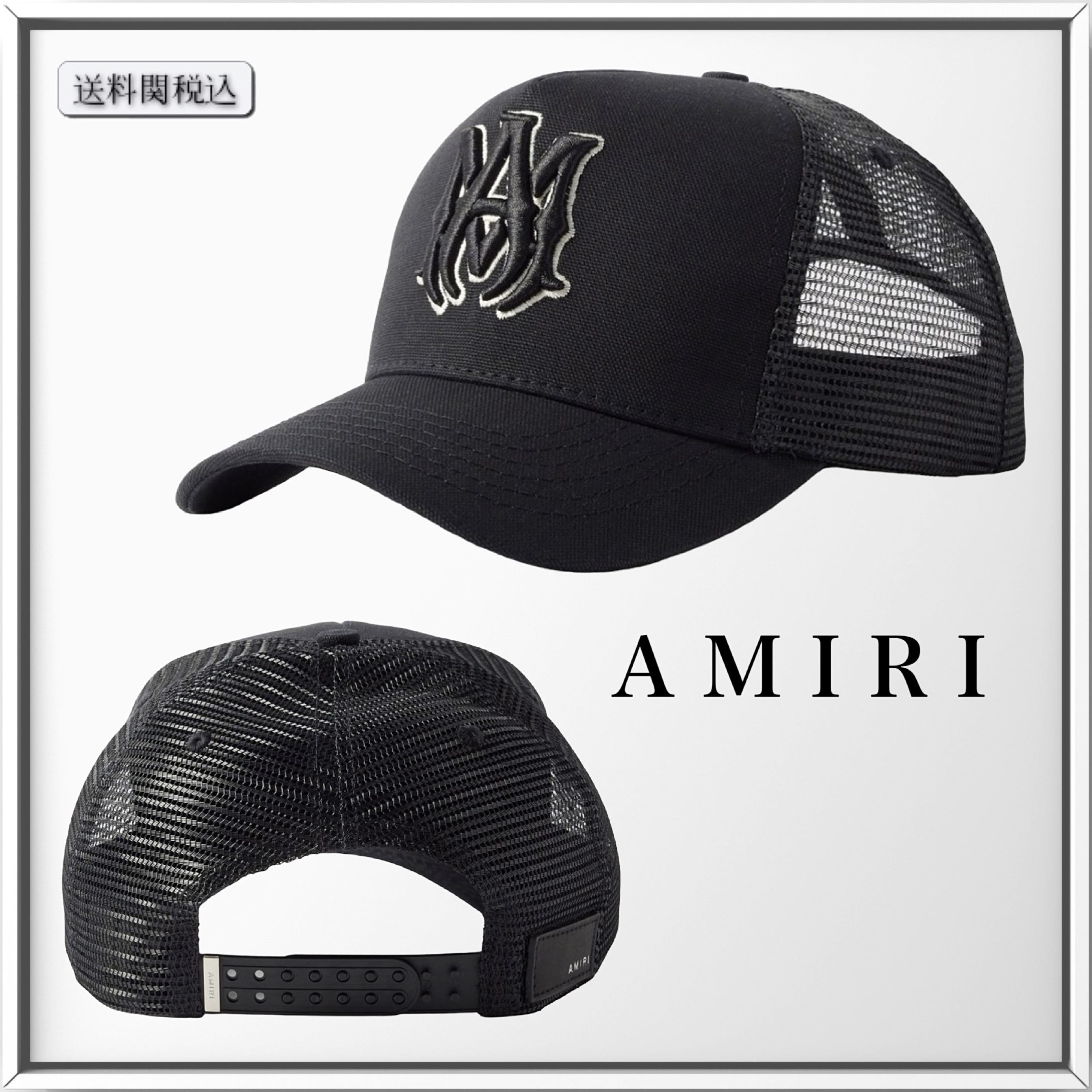 AMIRI ロゴ エンブロイダリー コットン&メッシュ キャップ 人気 (AMIRI