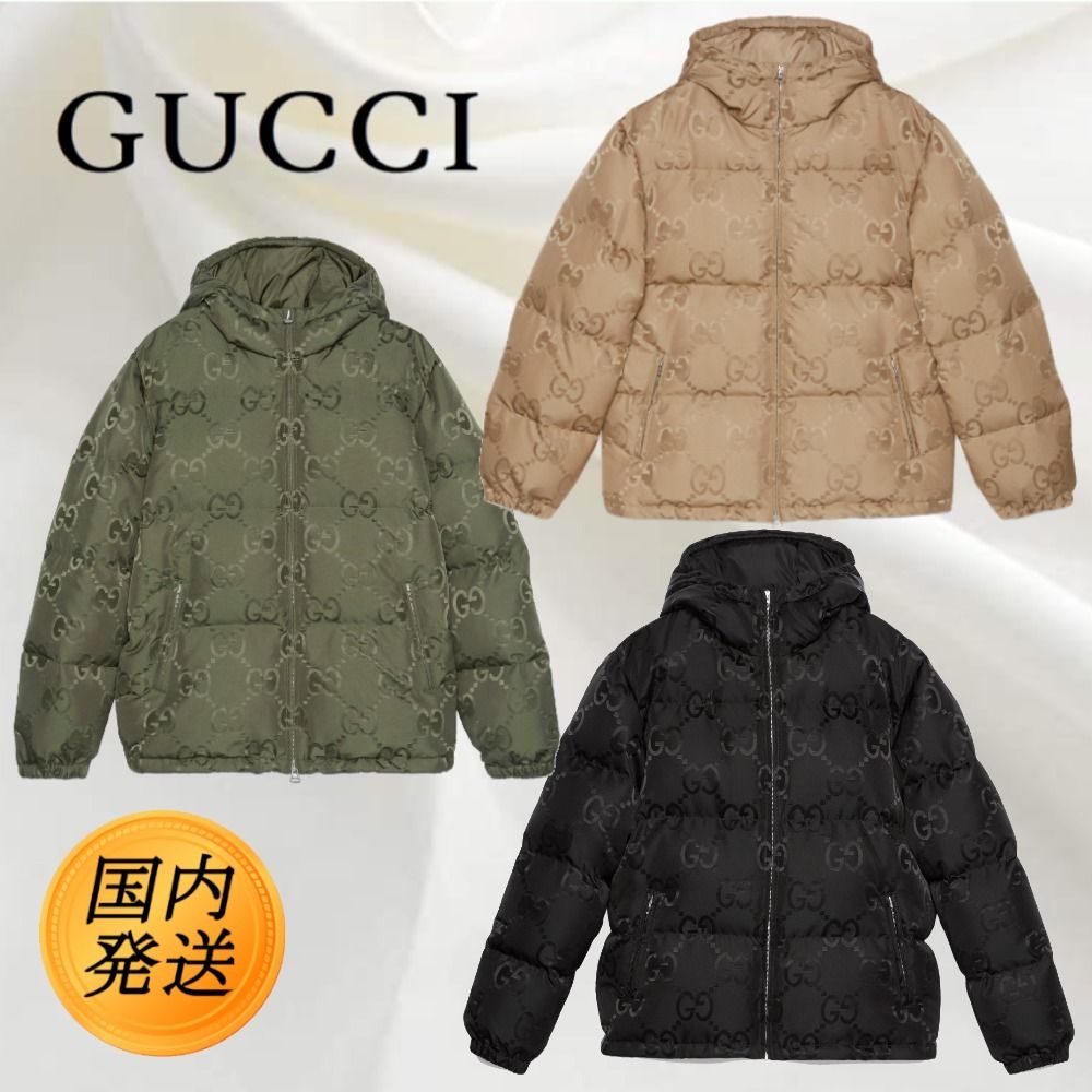 国内発送☆GUCCI】ジャンボGGキャンバス ダウンジャケット (GUCCI