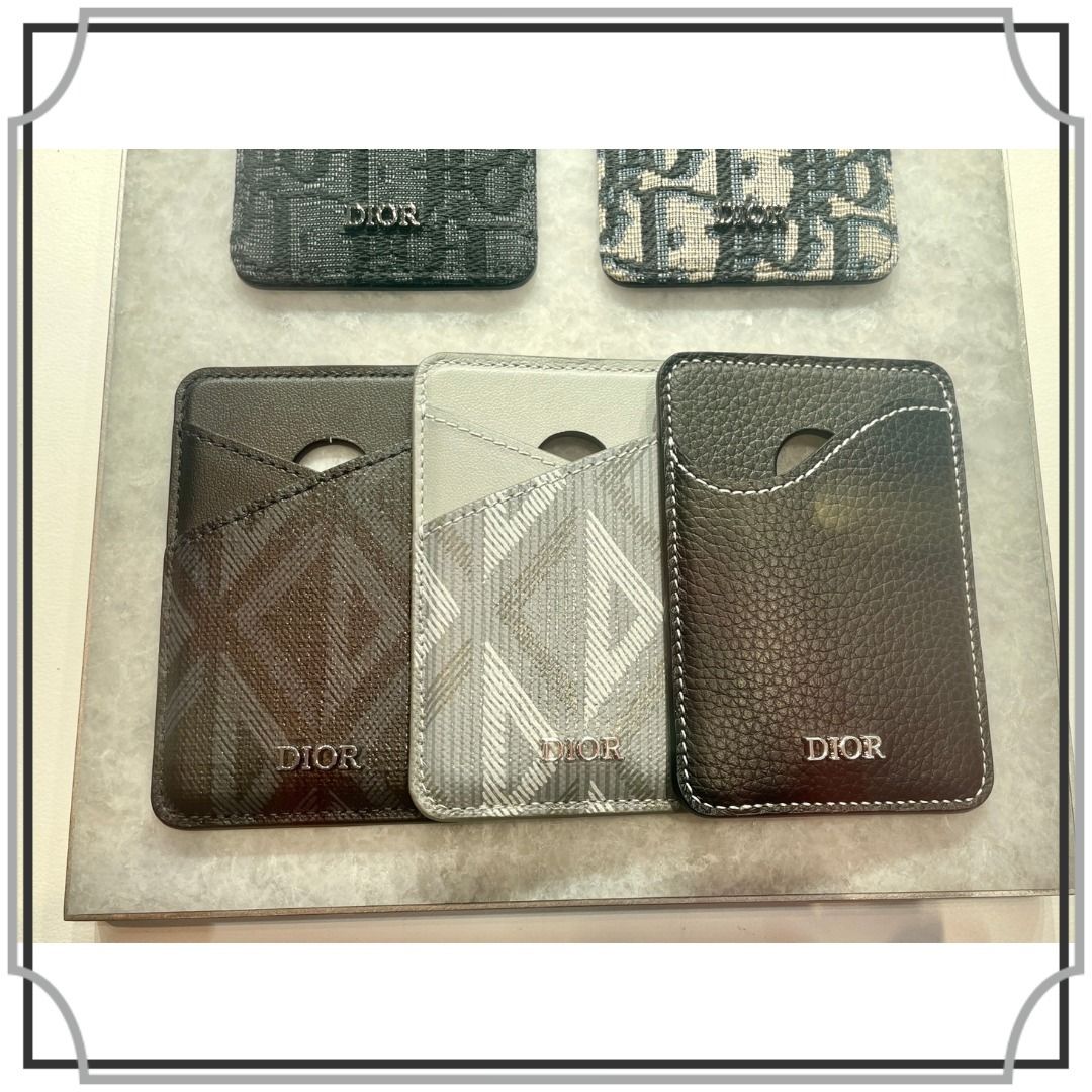 Dior サドル マグセーフ対応カードホルダー 本革ブラック SADDLE (Dior