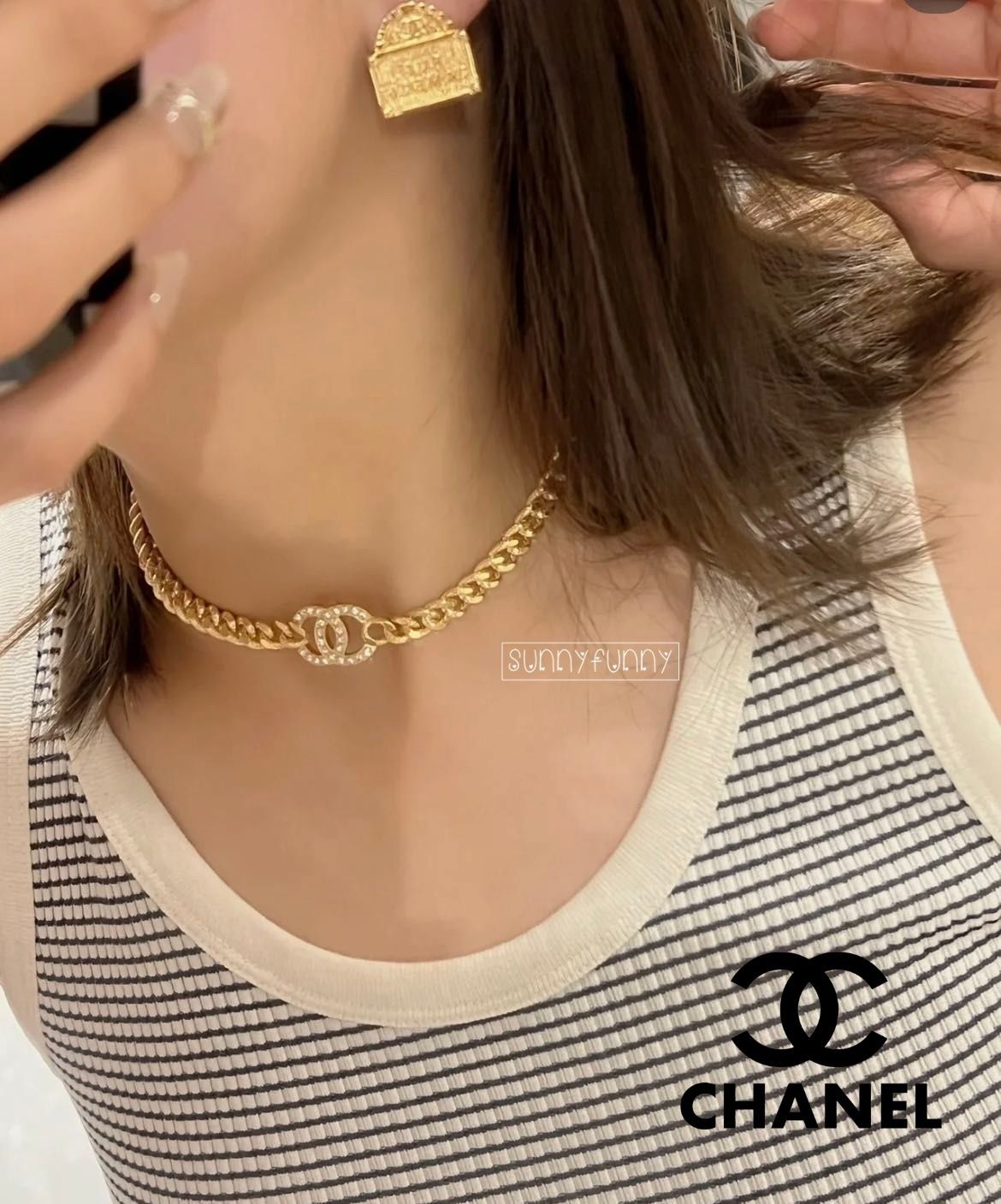 再入荷《入手困難☆》シャネル ネックレス チョーカー CC ロゴ (CHANEL