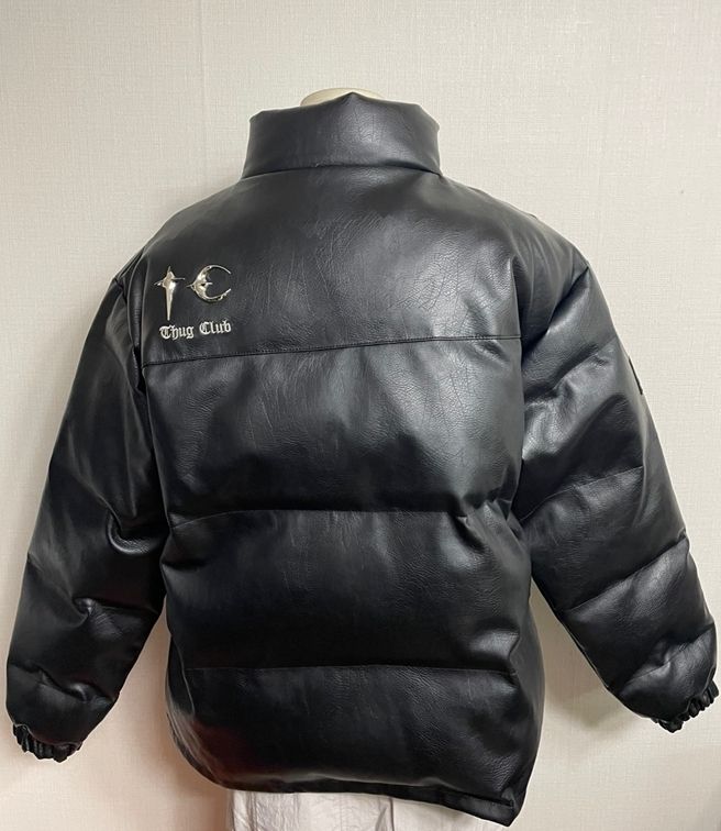 大人気 ☆THUG CLUB☆ LEATHER PUFFER JACKET (Thug Club/ダウン