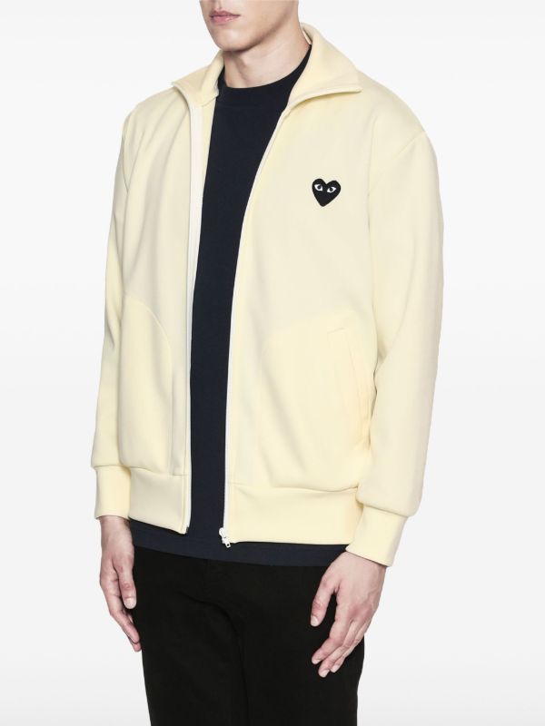 Comme Des Garçons Play Big Heart zip-up Sweatshirt | Neutrals