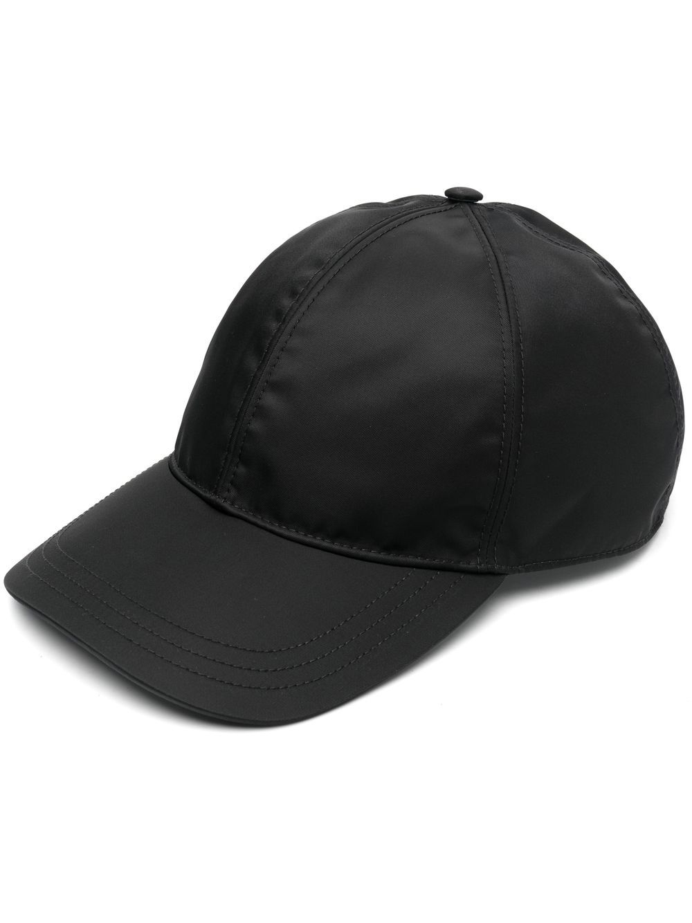 Prada logo-plaque Baseball Cap | Black | FARFETCH