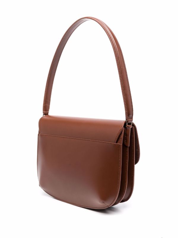 A.P.C. Sarah Leather Shoulder Bag | Brown | FARFETCH