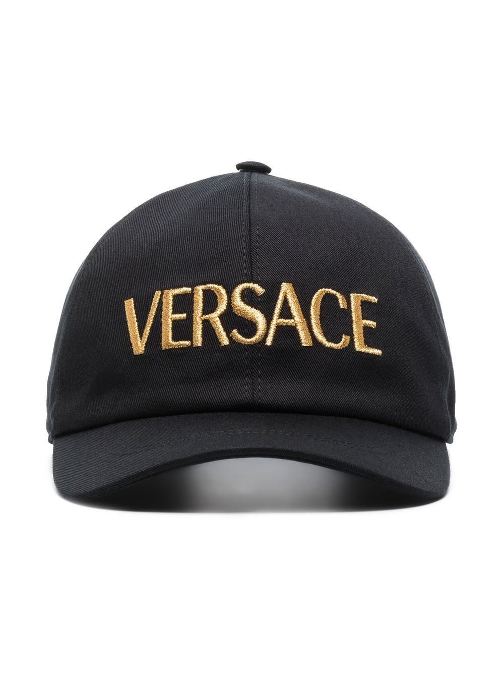 Versace embroidered-logo Cotton Cap | Black | FARFETCH