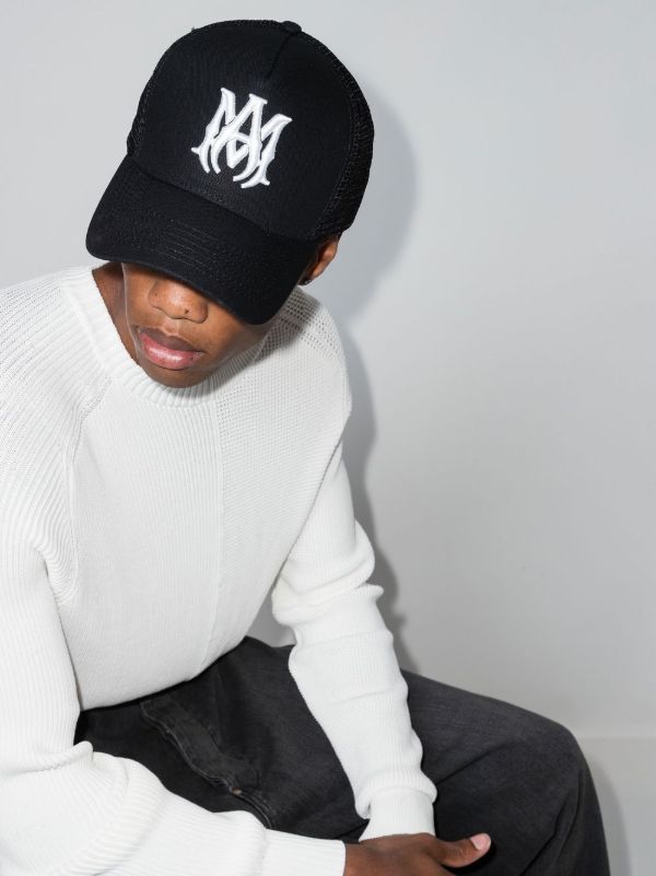 AMIRI MA Logo Trucker Cap | Black | FARFETCH CA