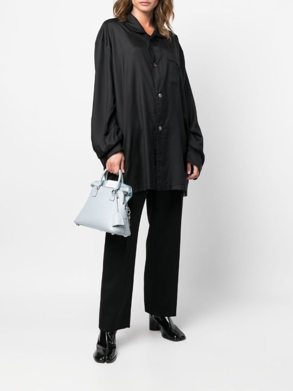 Maison Margiela long-sleeve Silk Shirt | Black | FARFETCH
