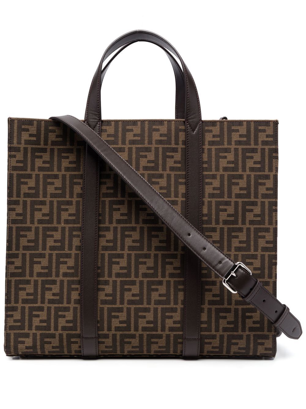 FENDI FF jacquard-motif Tote Bag | Brown | FARFETCH