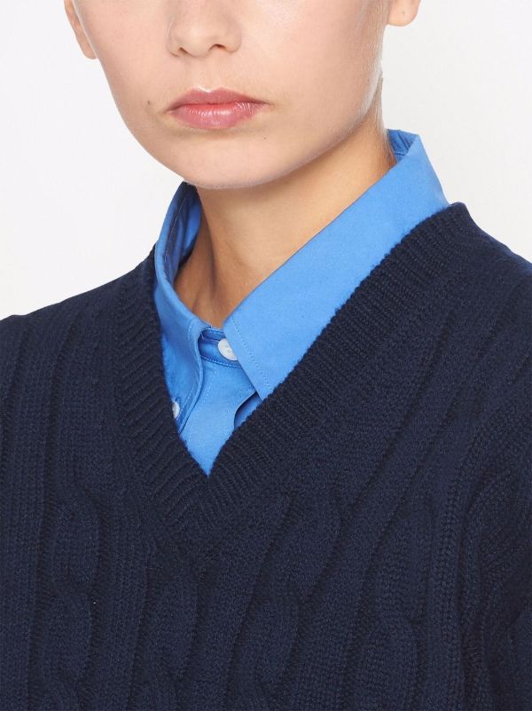 Miu Miu ミュウミュウ ケーブルニット カシミアセーター | ブルー