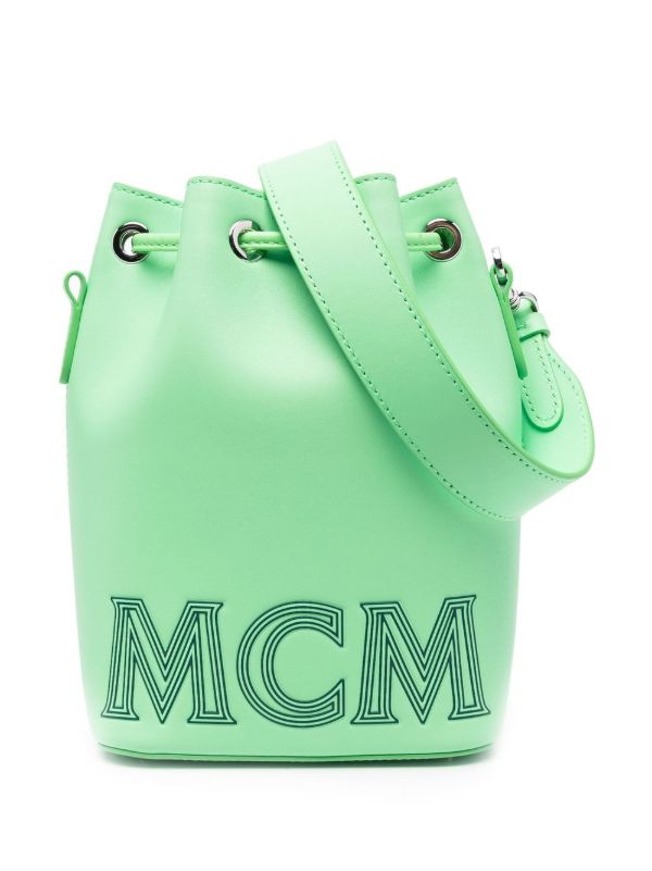 MCM logo-print chain-link Bag | Green | FARFETCH