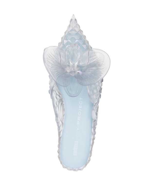 Y/Project x Melissa floral-detail Mules | Neutrals | FARFETCH