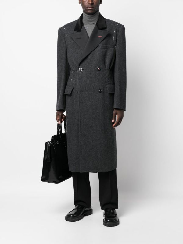 Maison Margiela Work-in-Progress ダブルコート | グレー | FARFETCH JP