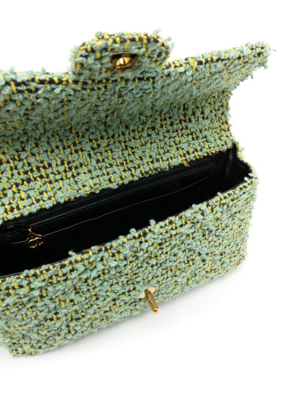 CHANEL Pre-Owned 1992 ココマーク ツイード バッグ | グリーン