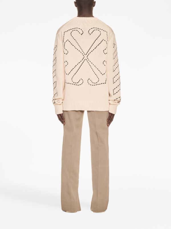 Off-White Diag Arrows Jumper | Neutrals | FARFETCH AM