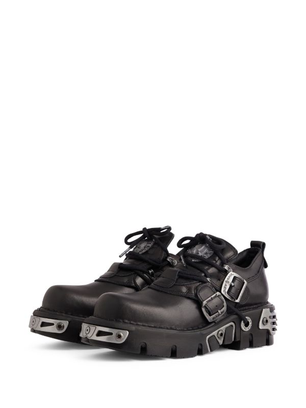 Rabanne x New Rock レザーブーツ | ブラック | FARFETCH JP