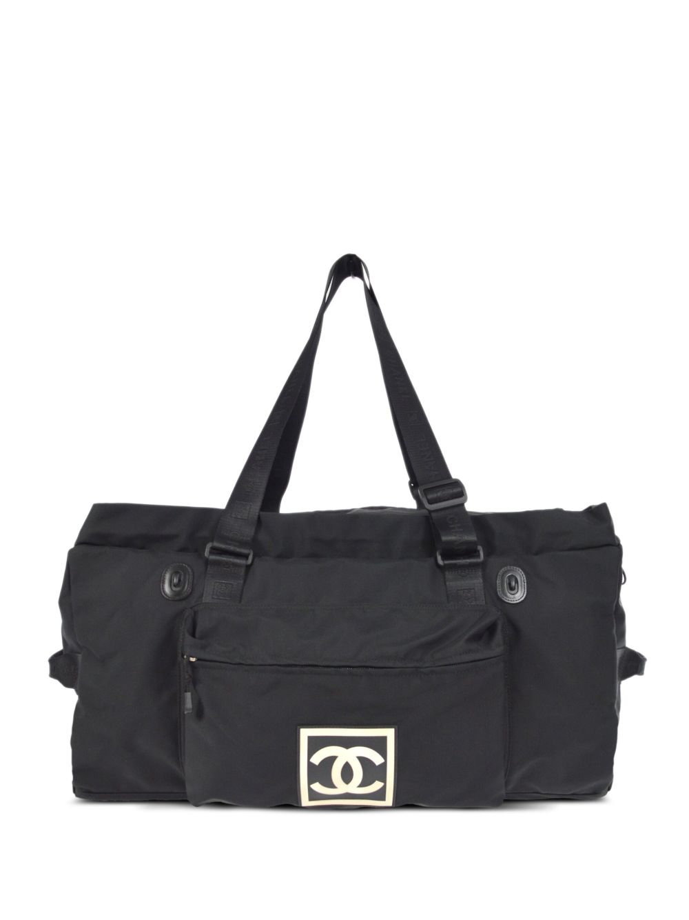 CHANEL Pre-Owned 2003 Sports Line Duffle Gym Bag | Black | FARFETCH