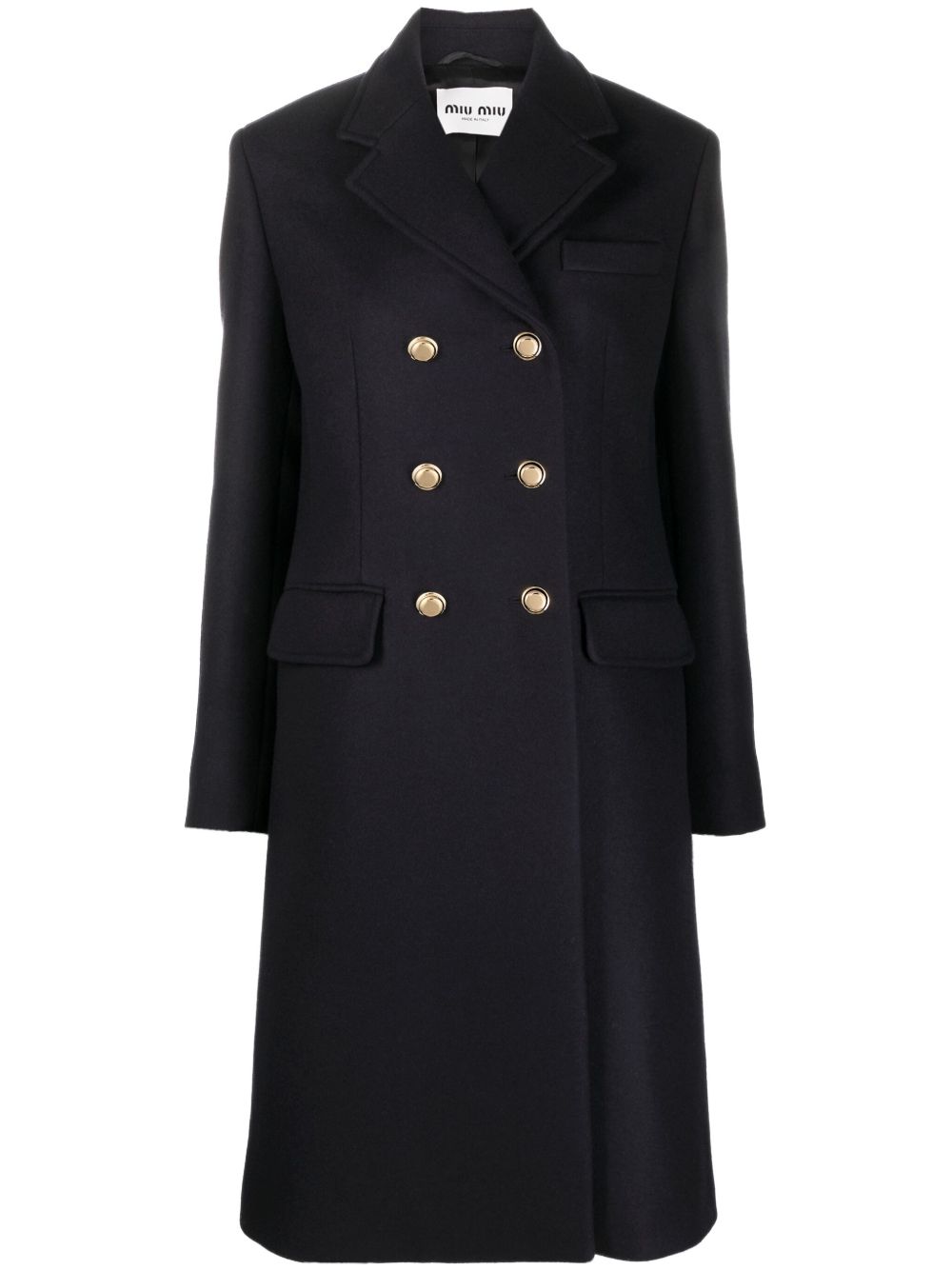 Miu Miu double-breasted Wool Coat | Blue | FARFETCH